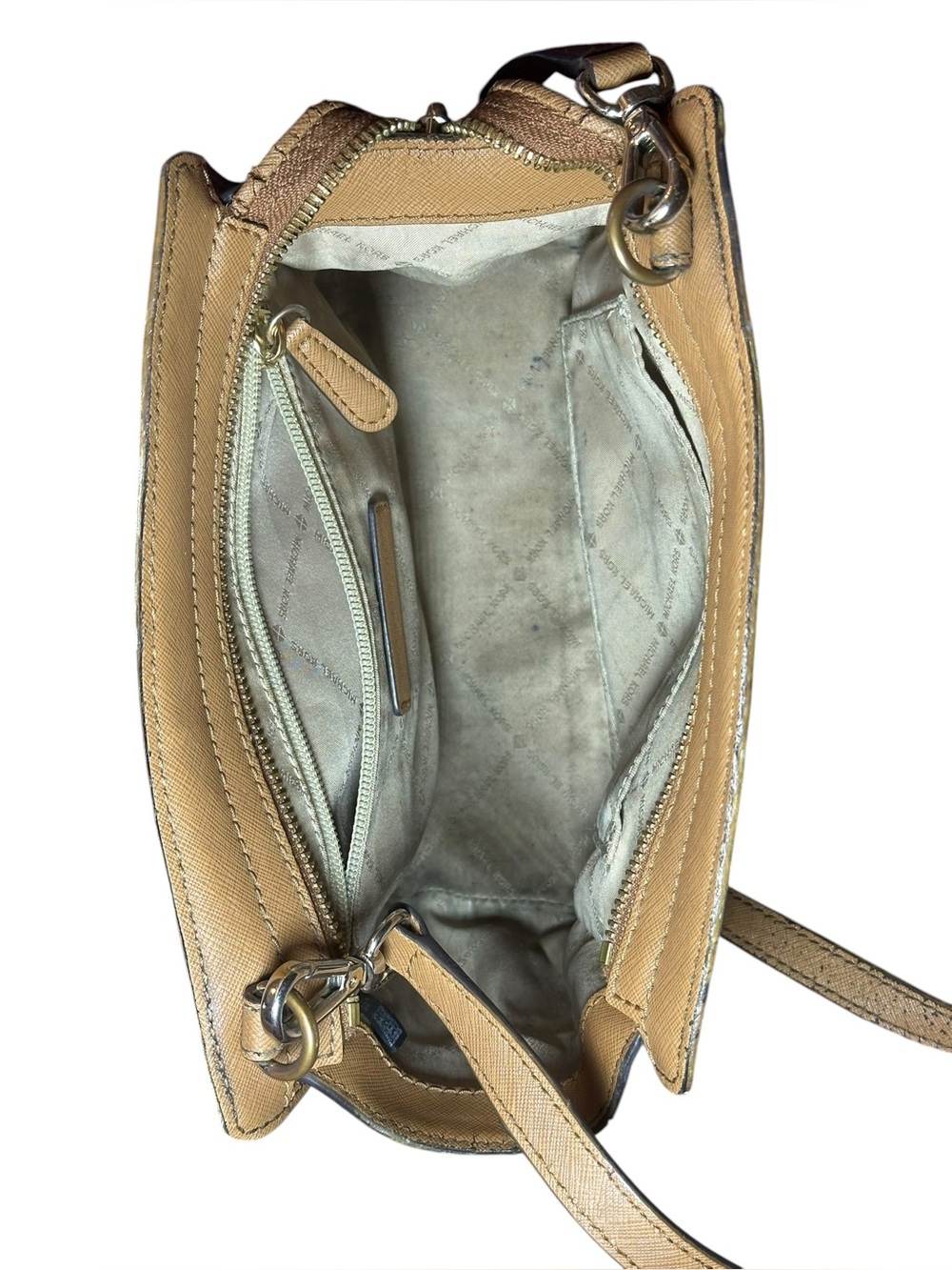 Michael Kors Selma small Messenger Crossbody Bag in brown logo-print design​ - Picture 9 of 14